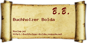 Buchholzer Bolda névjegykártya